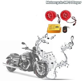 Bluetooth Bike MP3 Speakers Audio System FM Radio Alarm Wireless Remote Bike Stereo System