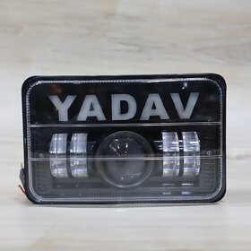 Yadav New Splendor Headlight LED Projector Headlight Hi/Low Beam H4 Connector For Hero Splendor Plus, Splendor Pro, Splendor