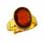 PRATEEK ENTERPRISES NATURAL GARNET (GOMED) GOLD PLATED ADJUSTABLE RING