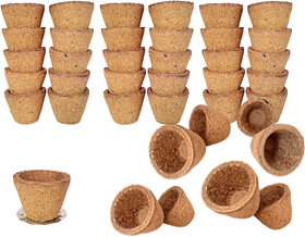 Lavish Green Natural Organic Empty Cow Dung Havan Cups for Daily Pooja - Pack of 60 Pcs