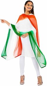 Chiffon Printed White Women Dupatta