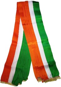 KKKRETAILERS Set of 5 Tricolor Stole Tiranga Independence Day Kids & Adults Costume Accessory Free Size