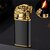 Nisatraders Dragon Double Flame Solid Cigar Cigarette Lighter Pocket Lighter Dragon Face Double Flame Metal Body |Easy Refillable Lighter | Pocket Lighter(Black)
