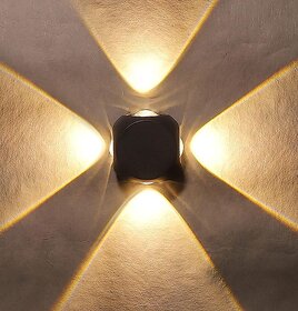 Lumogen 4 Watt IP65 Waterproof Wall Lamp 4 Way Fancy LED Light for Wall Round WL03