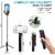 Tecsox R1s Bluetooth Selfie Sticks with Remote and Selfie Light, 3-in-1 Multifunctional Selfie Stick Tripod Stand Compatible with iPhone/OnePlus/Samsung/Realme  All Smartphones/Go Pro (Black)