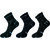 USOXO Soft Breathable Combed Cotton Ankle Socks For Men Pack Of 3 (Black) Multi Strip