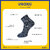 USOXO Soft Breathable Combed Cotton Ankle Socks For Men Pack Of 3 (Black) Neo Black
