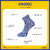 USOXO Soft Breathable Combed Cotton Ankle Socks For Men Pack Of 3 (Navy melange) Neo melange