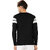 Leotude Men Black Striped Cotton Blend Casual T-Shirt
