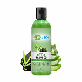 CareVeda Revival Aloe Vera Shampoo, Enriched with Charcoal Nicinamide, For All Hair Types 100 ml