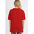 Leotude Red Printed Cotton Blend Round Neck Half Sleeve T-Shirts For Womens