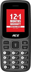 Itel Ace 2 (Dual SIM, 1.8 Inch Display, 1000mAh Battery, Black)