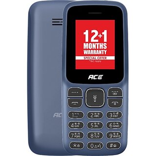 Itel Ace 2N (Dual SIM, 1.8 Inch Display, 1000mAh Battery, Deep Blue)