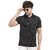 Leotude Men Black Printed Cotton Blend Casual T-Shirt