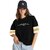 LEOTUDE Cottonblend Half Sleeve Oversized T-Shirts for Women