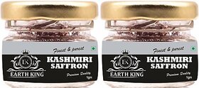 EARTH KING A++ Grade Kashmiri Saffron Threads  Original Saffron for Men  and  Women 2gm (2 x 1 g)
