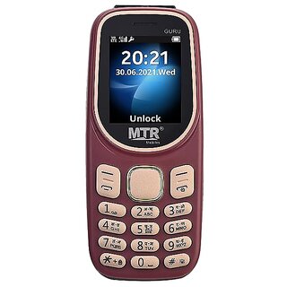 MTR Guru(Dual Sim, 1.77 Inch Display, 1100 mAh Battery, Maroon)