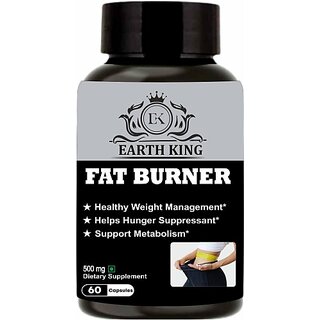 EARTH KING Fat Burner Capsule for Weight loss Supplement for Men  and  Womenxe2x80x93 500mg 60 Capsules (500 mg)