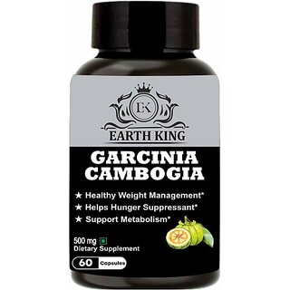 EARTH KING Garcinia Cambogia Capsule  Weight Loss  Fat Loss for Men  and  Women 500Mg (60 Capsules)