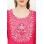 Vivient Women Pink Embroidered Kurti With White Pant