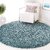 GALLERY HOME Silky Smooth Anti-Skid Shaggy Round Carpet with 2 inch Thickness (6 x 6  Round, Blue S3)