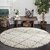 GALLERY HOME Silky Smooth Anti-Skid Shaggy Round Carpet with 2 inch Thickness (3 x 3  Round, Ivory K5)