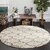 GALLERY HOME Silky Smooth Anti-Skid Shaggy Round Carpet with 2 inch Thickness (7 x 7 Round, Ivory A5)