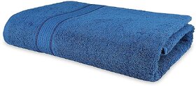 Bath Towel 100% Cotton Multi Color (Pack of 1) (Blue)