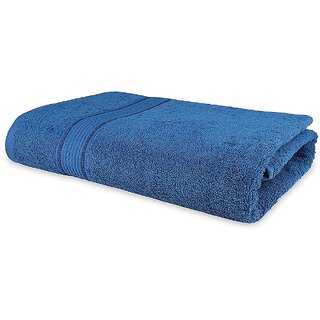 Bath Towel 100% Cotton Multi Color (Pack of 1) (Blue)
