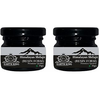 EARTH KING Himalayan Shilajit/Shilajit Resin (Semi Liquid) Strength  and  Stamina - 40Gm (Pack of 2)