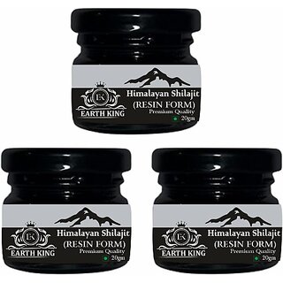EARTH KING Himalayan Shilajit/Shilajit Resin (Semi Liquid) Strength, Energy - 60Gm (Pack of 3)
