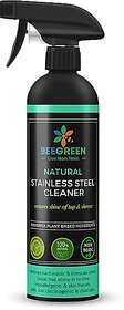 Beegreen Stainless Steel Cleaner - 500 ml| Removal of Lime Scale| 100% Natural & Plant based Ingredients | Non Toxic | Chemical Free | Alcohol & Sulphates Free | Family Safe