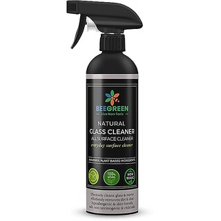 Beegreen Natural Shower Glass Cleaner- 500 ml | 100% Natural & Plant based Ingredients | Non Toxic | Chemical Free | Alcohol & Sulphates Free | Family Safe | Removal of Hard water stains