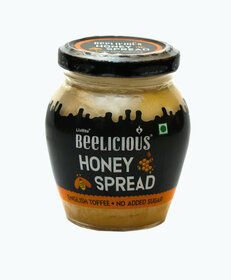 Beelicious  Honey Spread - English Toffee  100 Natural  No Sugar Added  ISO  HALAL Certified  250g