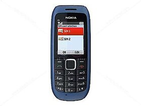 (Refurbished) Nokia C1-00 (Blue, Dual SIM, 1.8 Inch Display) - Superb Condition, Like New