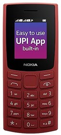 Nokia 106 with Built-in UPI Payment (Single Sim 1000 mAh Battery, 1.8 Inch Display, RED)