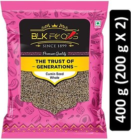 BLK FOODS Select Cumin Seed Whole (Jeera sabut) 400g (2 X 200g) (2 x 200 g)