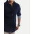 Men Dark Blue Washed Full Sleeves Denim Shirt