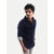 Men Dark Blue Washed Full Sleeves Denim Shirt