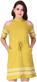 Women T Shirt Yellow Dress