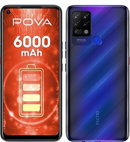 (Refurbished) TECNO POVA  (4 GB RAM, 64 GB Storage, Magic Blue) - Superb Condition, Like New