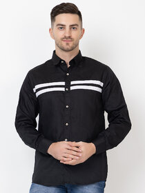 Modernity Black Regular Fit Shirt For Men
