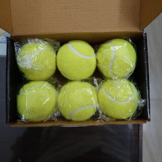 Rubber Cricket Tennis Ball Light Weight Yellow pack of 6