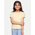 Rad prix Girls Beige Solid T-shirt