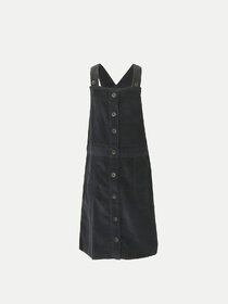 Navy-blue Corduroy Dungaree Dress