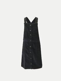 Navy-blue Corduroy Dungaree Dress