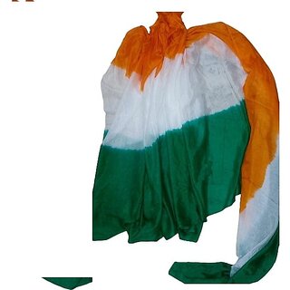 Tricolor saree 5mtr full size without blouse for adult