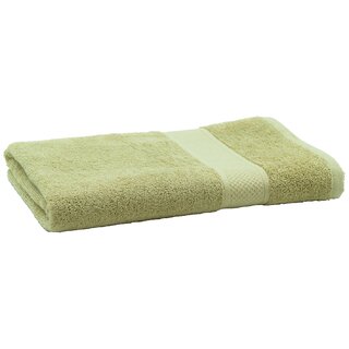 Home Berry Cotton 1 Piece Bath Towel Set, 500 Gsm (Lime Green)
