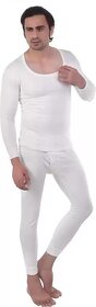 U-Light Men Deep Neck Thermal Set For Winter Top And Bottom Wear | Men Thermal Wear Full Set