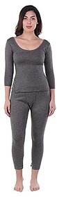 U-Light Women Cotton Quilted Thermal 3/4Th Sleeves Top And Trouser/Female Thermal/Ladies Thermal Set/Women Thermal Set